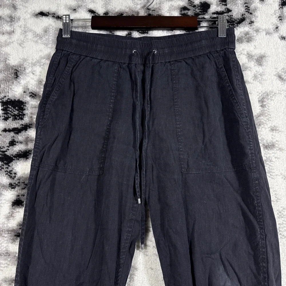Theory Womens Jogger Pants Size 4 Black Drawstring Elastic Waist‎ Casual